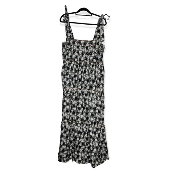 Warm big love rainbow floral square neck boho maxi dress - Picture 3 of 10